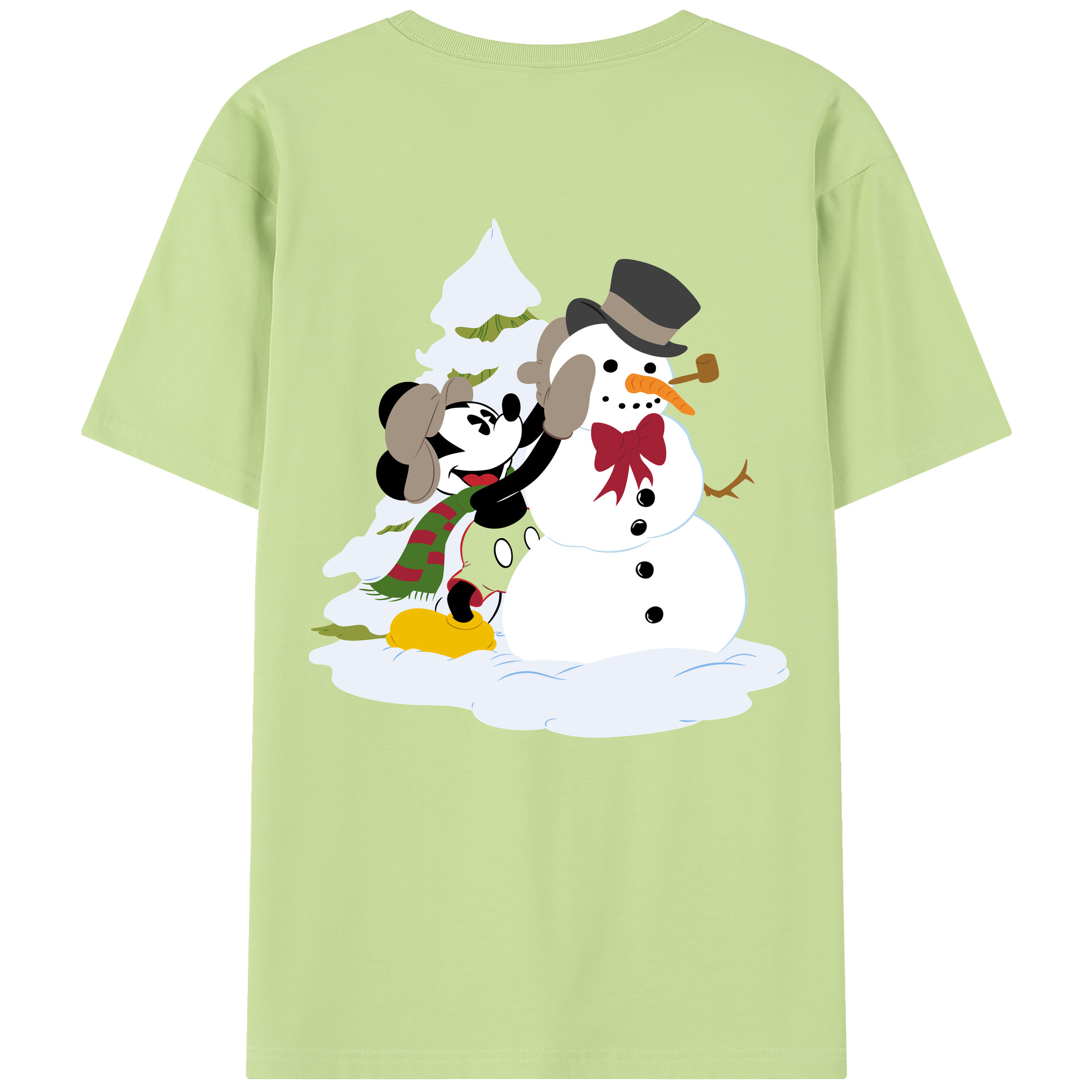 （画像用） ミッキーマウス Mickey Mouse 綿100％半袖Tシャツ（背面プリント）